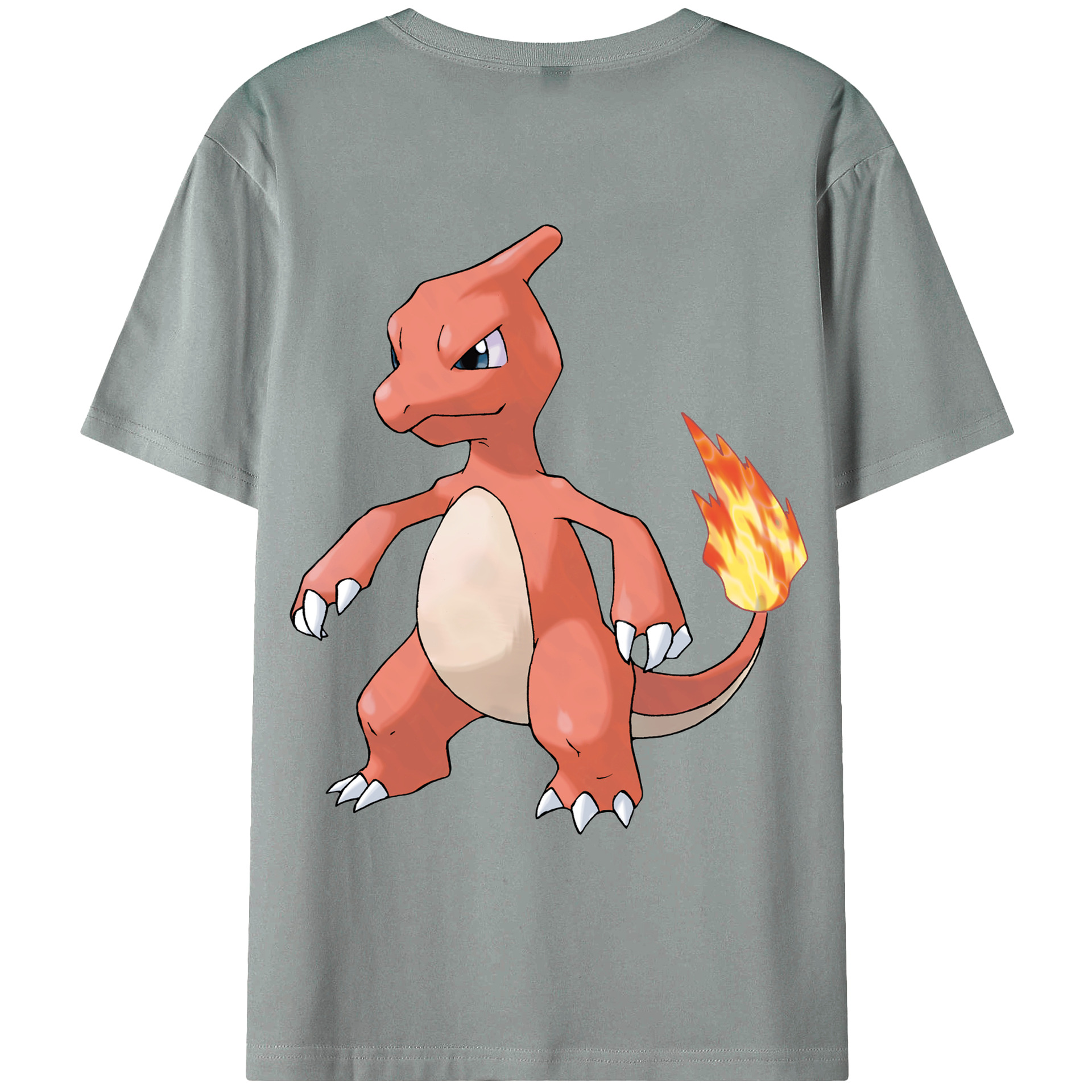 （画像用） ポケットモンスター Pokémon 綿100％ メンズ半袖Tシャツ（バックプリント） 通気性